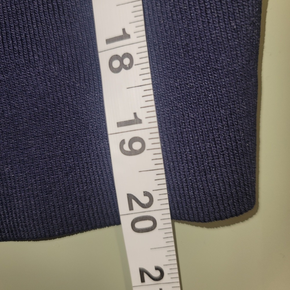 Cyrus Womens Navy Blue White Striped Square Neck Ribbed Knit Tank Top Small - Picture 6 of 7